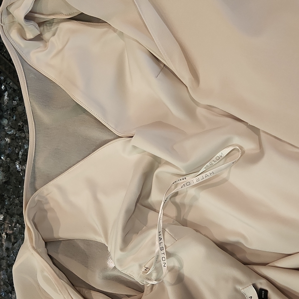 Halston Heritage Dress With Sheer Overlay - Picture 7 of 8